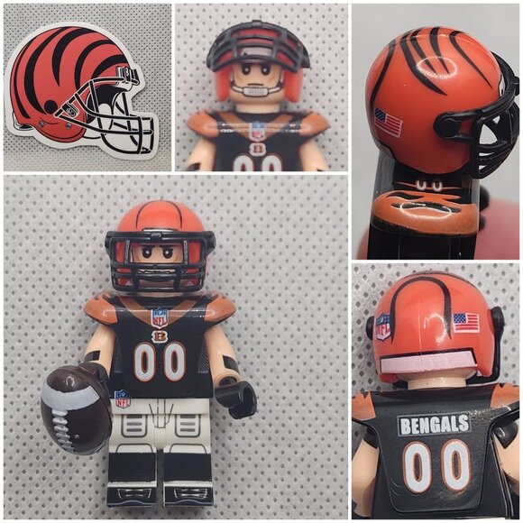 JOE BURROW CINCINNATI BENGALS Minifigure NFL Football Minifigure Lego Compatible - Picture 1 of 6